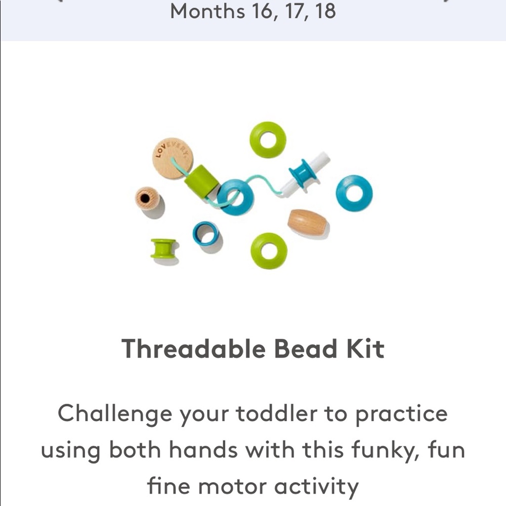 Lovevery threadable bead kit